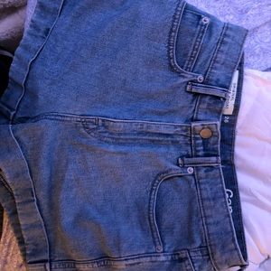 High wasted jean shorts